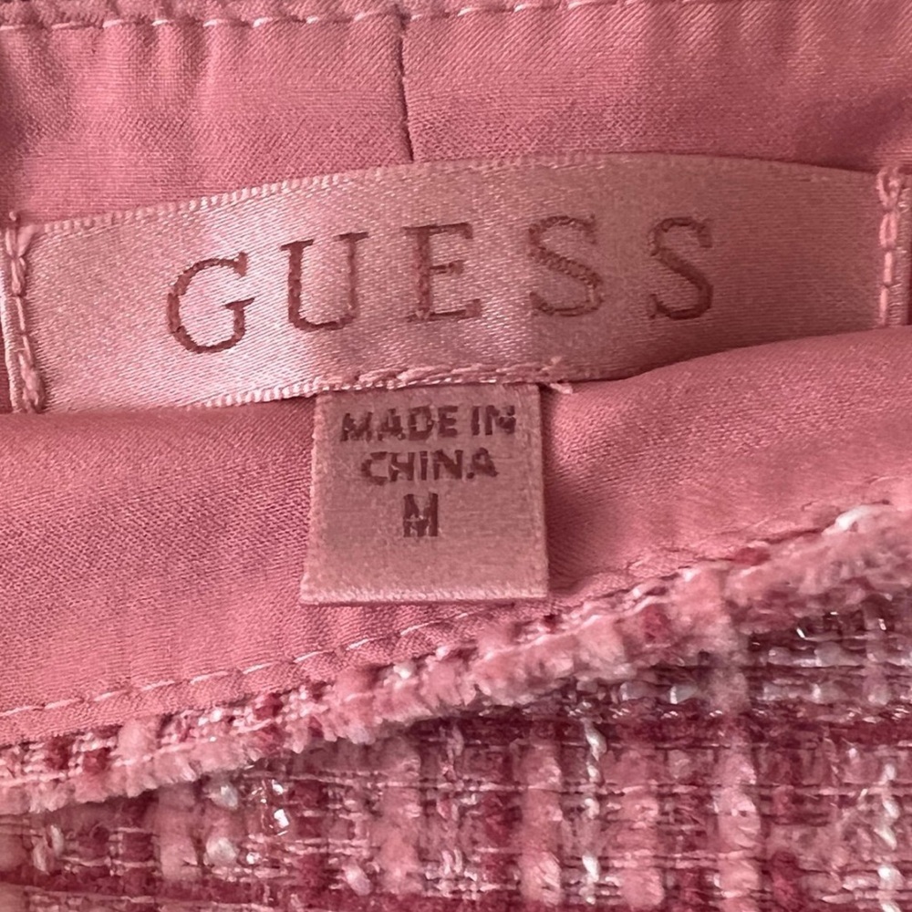 Gorgeous GUESS Women's Pink Mini Emma Tweed Skirt Brand New From Macys - Picture 8 of 17